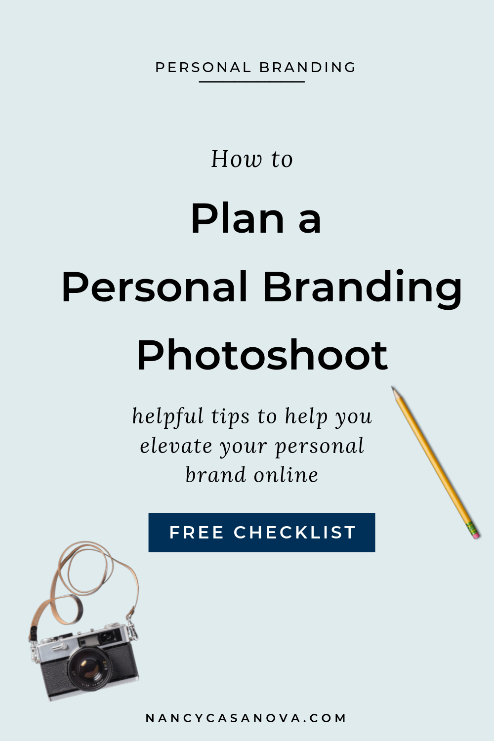 High-quality photos for your website and social media channels can instantly make content creation easier. If you’re thinking about scheduling a professional branded photoshoot, read these seven tips that will help make planning and shooting photos easier for your and your photographer. Also, download the free checklist to help you showcase your personal style and brand on camera. It’s filled with ideas to help inspire your professional branded photoshoot. | nancycasanova.com | personal branding | photography | business | creative entrepreneur | grow your biz | online coach | content creator | entrepreneur 