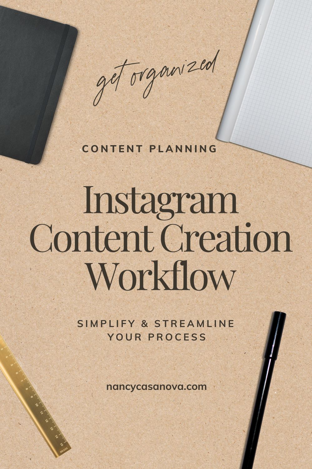 Say goodbye to feeling scattered about what to post on Instagram, from choosing an image to writing a caption, this five-step process really takes away all of the stress and overthinking of curating your Instagram. Download this Ultimate 1 Hour Instagram Workflow to feel focused and stress-free about creating and posting on Instagram. 