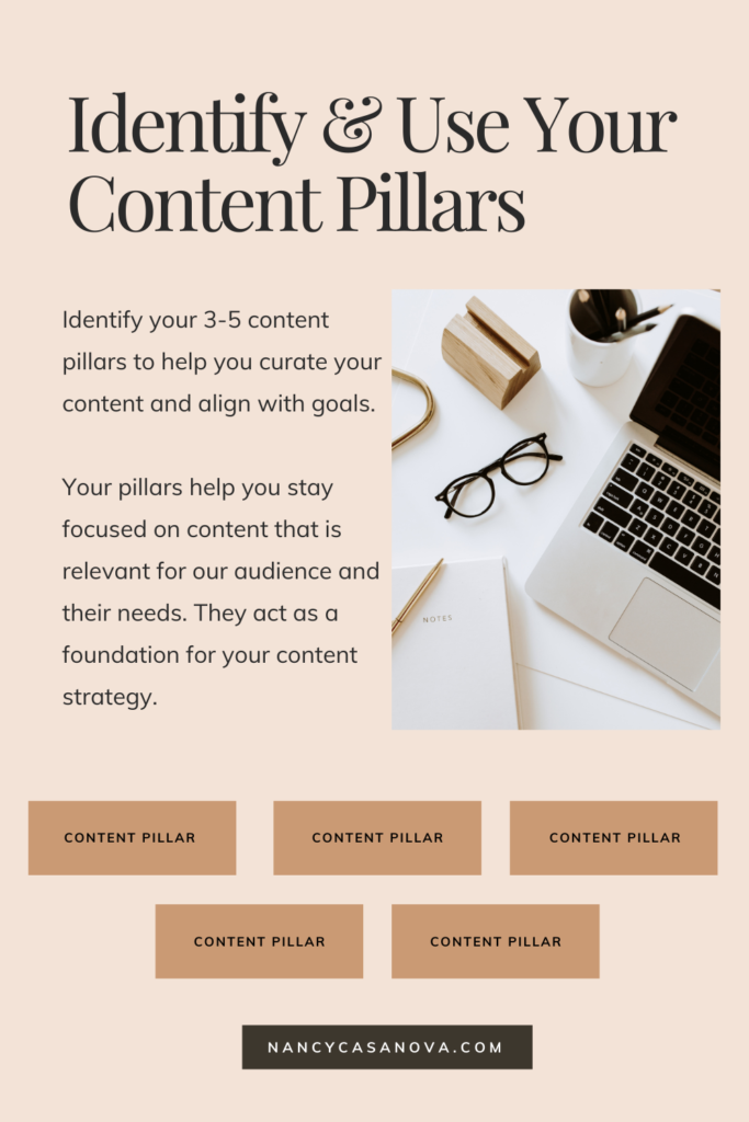 Here are some ways you can identify and use your content pillars. Learn how to maximize and streamline your content creation process with content pillars. 
