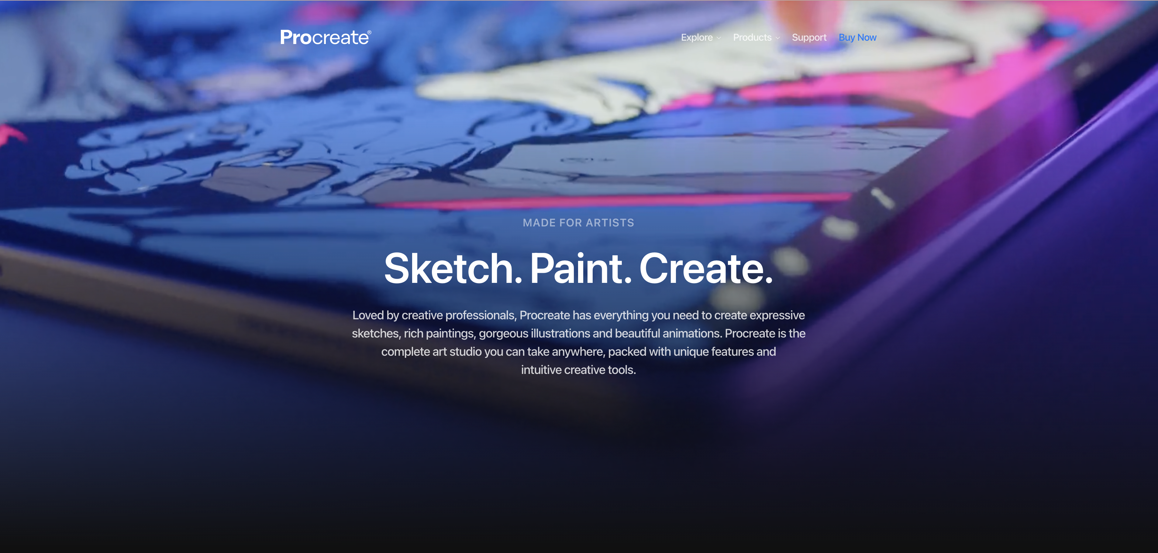 Use Procreate to create illustrations, texted backgrounds for your graphics, you can add doodles to your photos or create GIFs and animations for your videos.