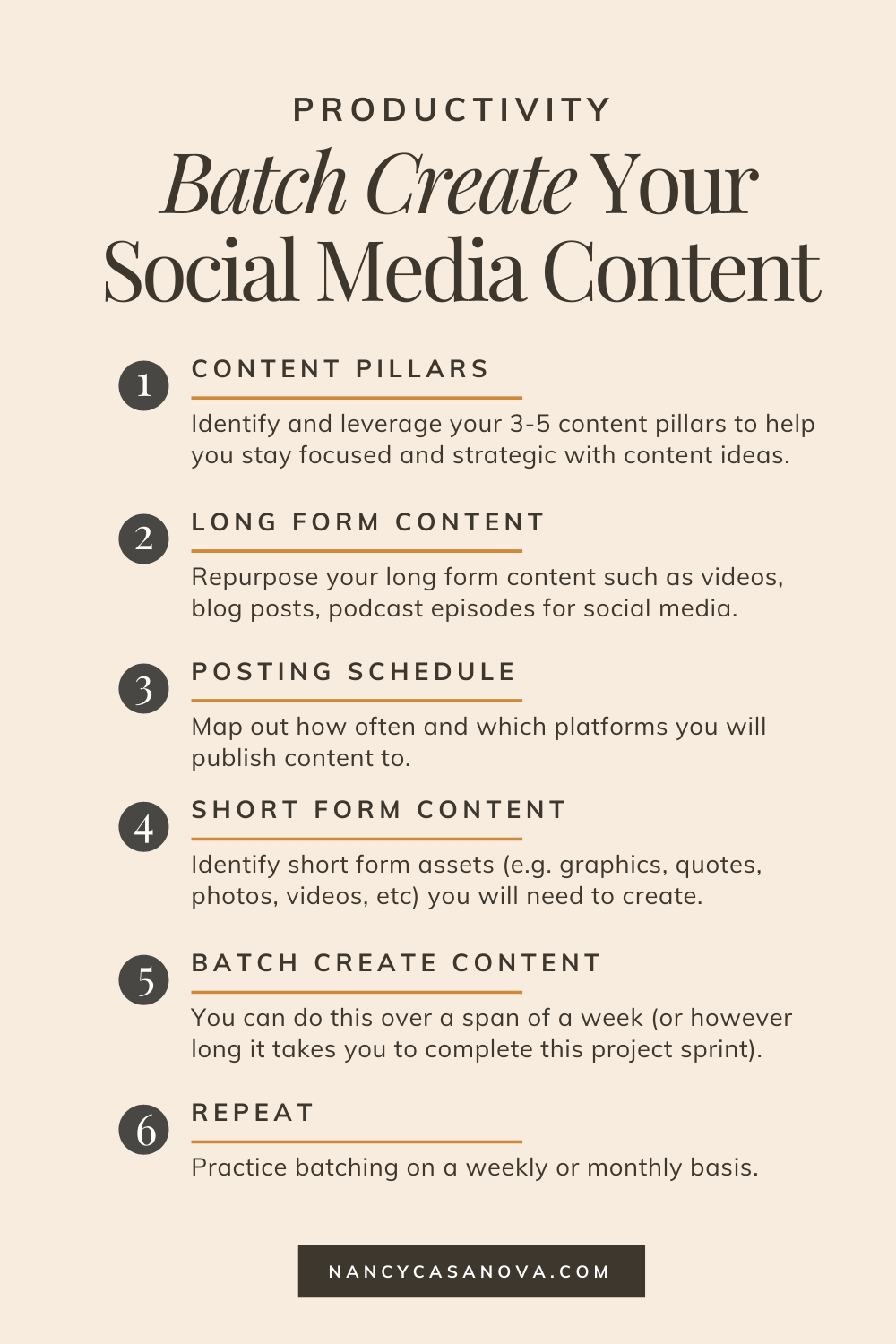 Check out these content batching tips that will help you save time and stay consistent on social media. content batching, batching your content creation, batch creating content