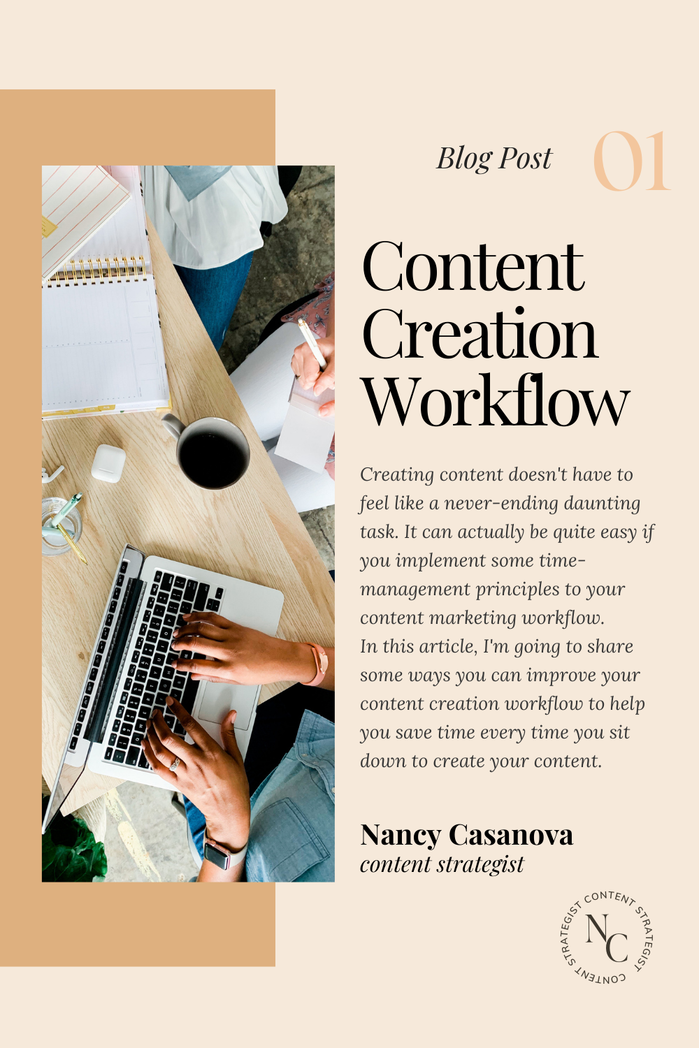 How to simplify your and streamline your content marketing workflow social media workflow hacks, content creation tips, content creation hacks, content creation system, create a simple system for content creation 