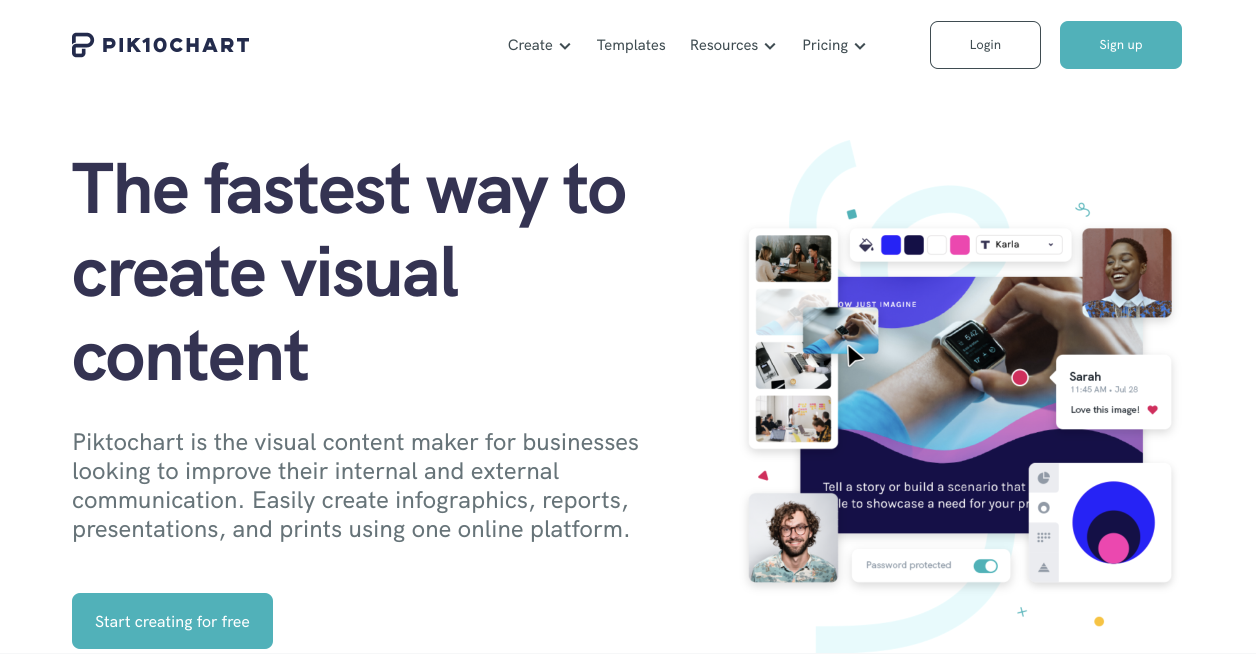 Want to create highly visual infographics? The templates and inspiration that you'll find on PiktoChart will have you looking like a pro in no time.