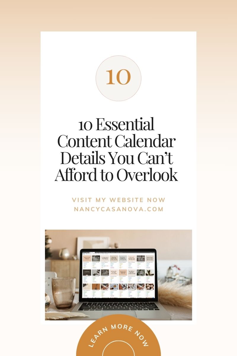 Learn about the 10 indispensable details to include in your editorial calendar.